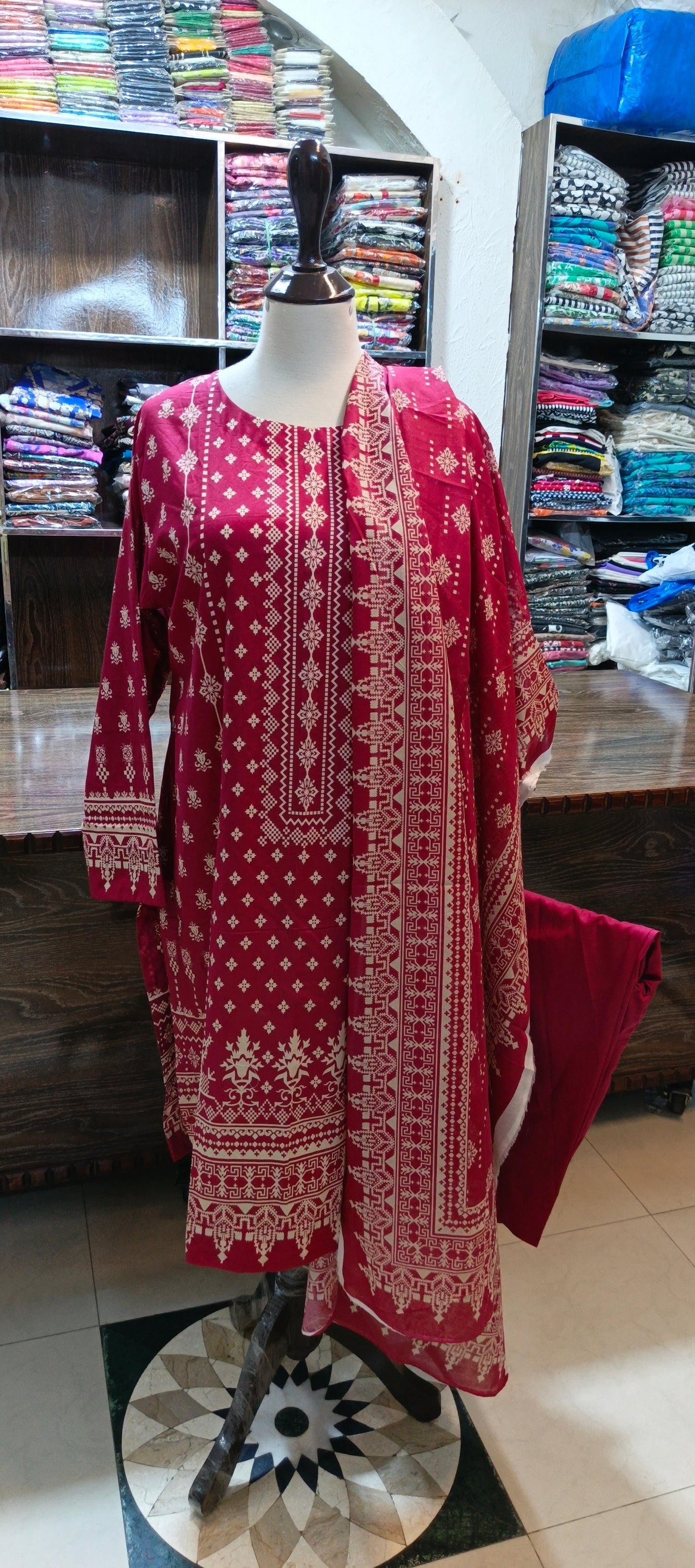 Safina premium lawn farshi shalwar 3 pc