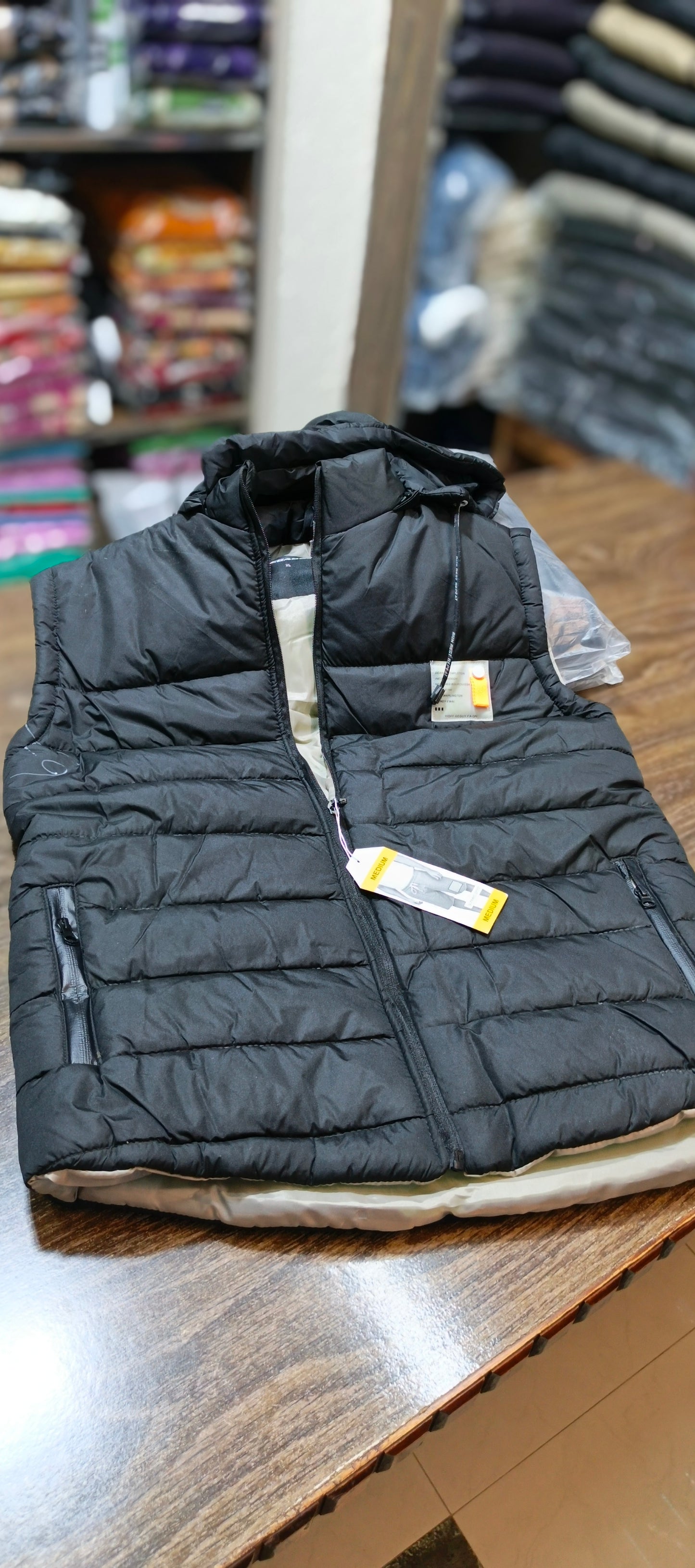Puffer hoodie sleeveless