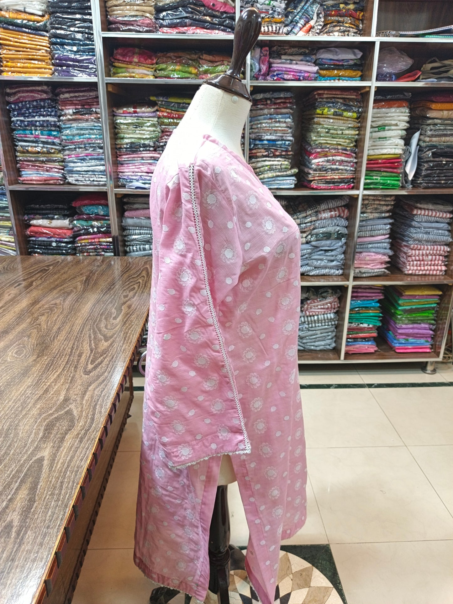 Lawn embroidered stiched shirt trouser 2pc ppnk