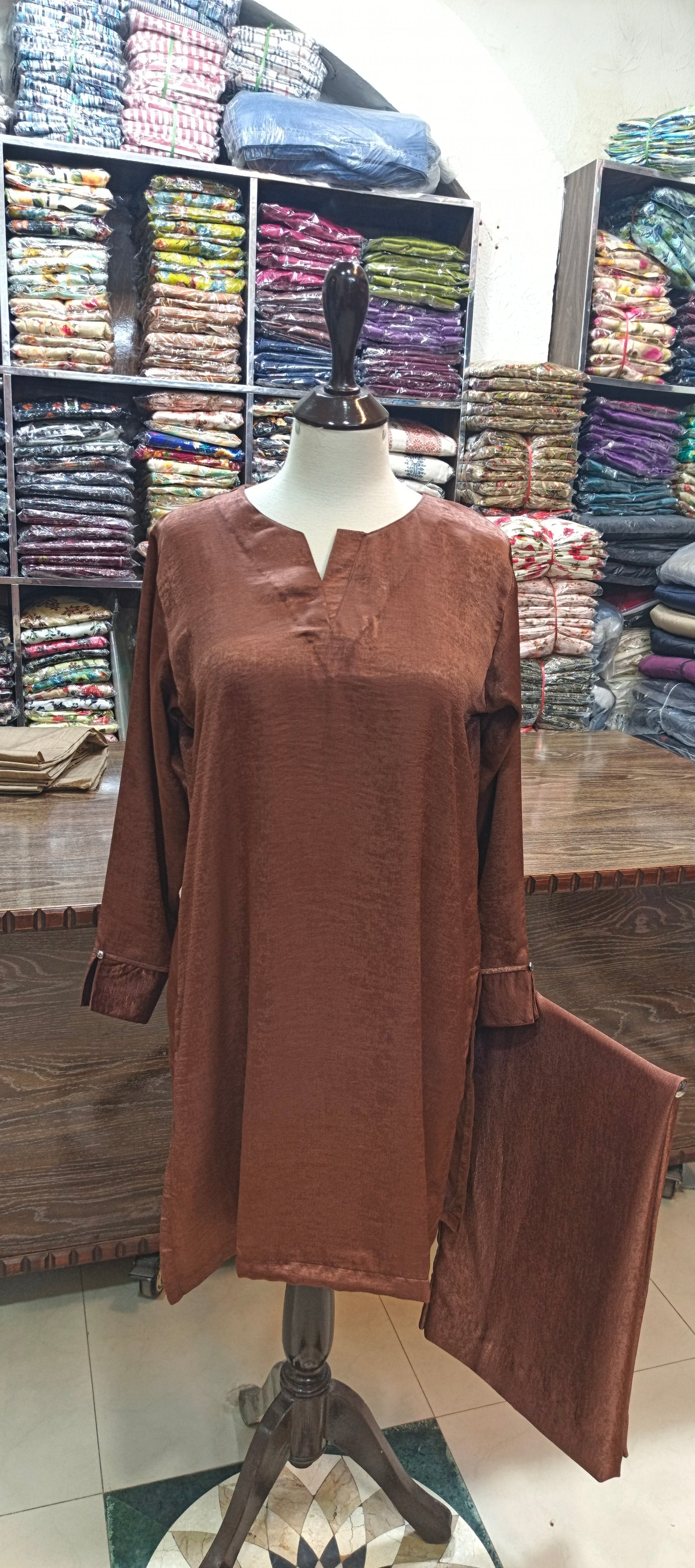 Velvet silk short co ord set 2 pc