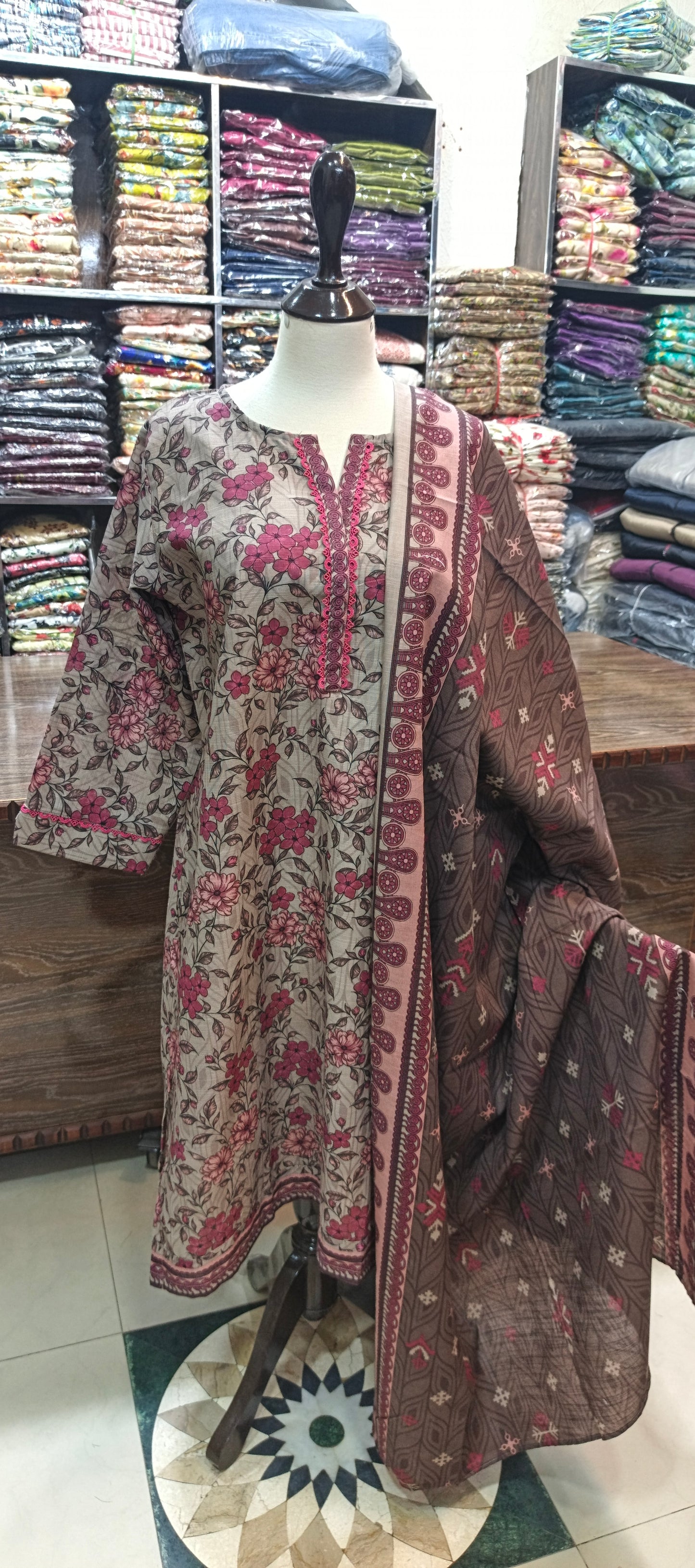 Bin saeed khaddar shalwar kameez 3 pc