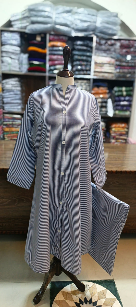 Denim A line stiched 2 pc