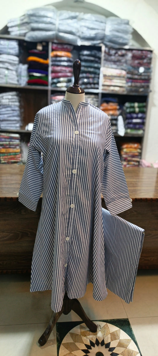 Denim A line stiched 2 pc