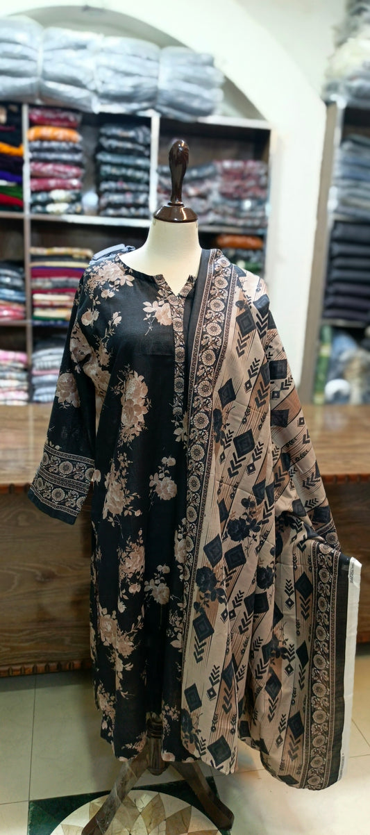 Safina khaddar stiched 3 pc