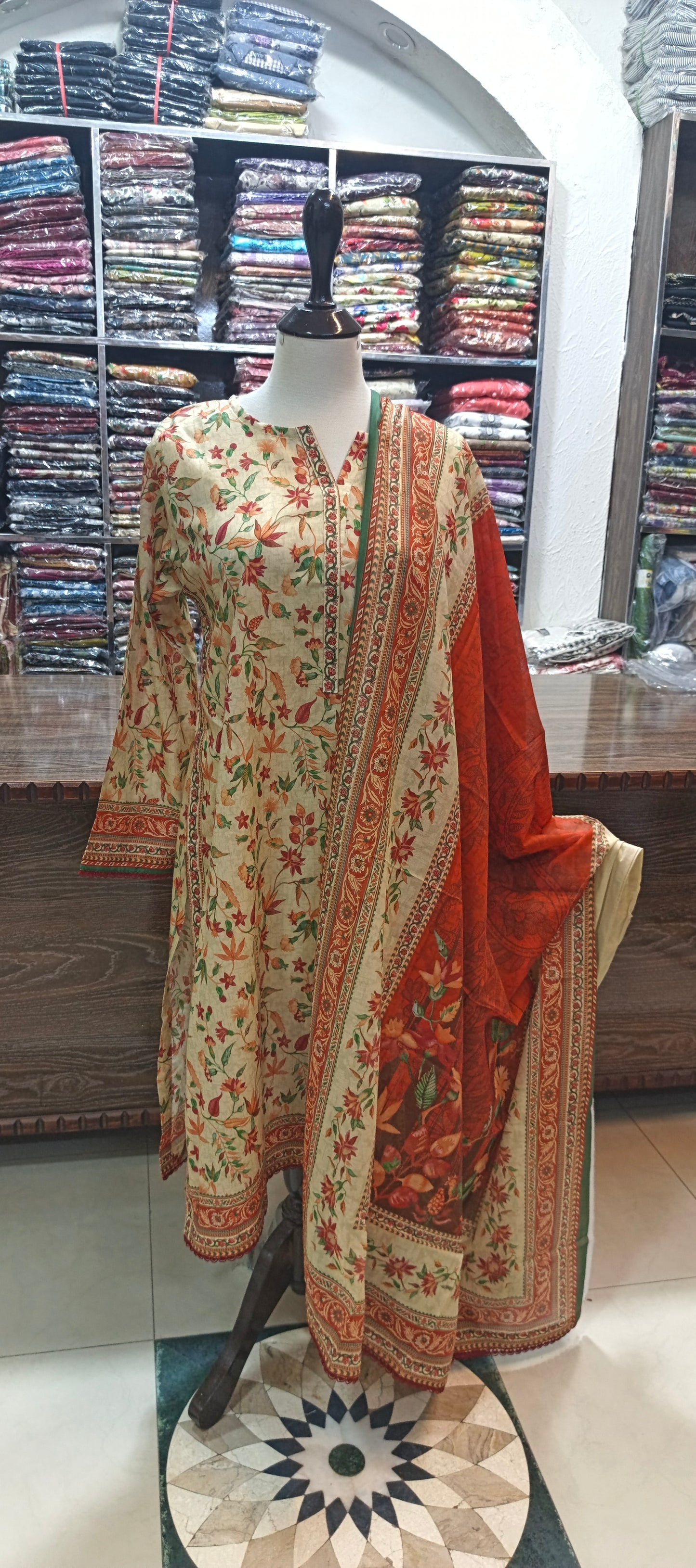 Bin saeed shalwar kameez stiched 3 pc