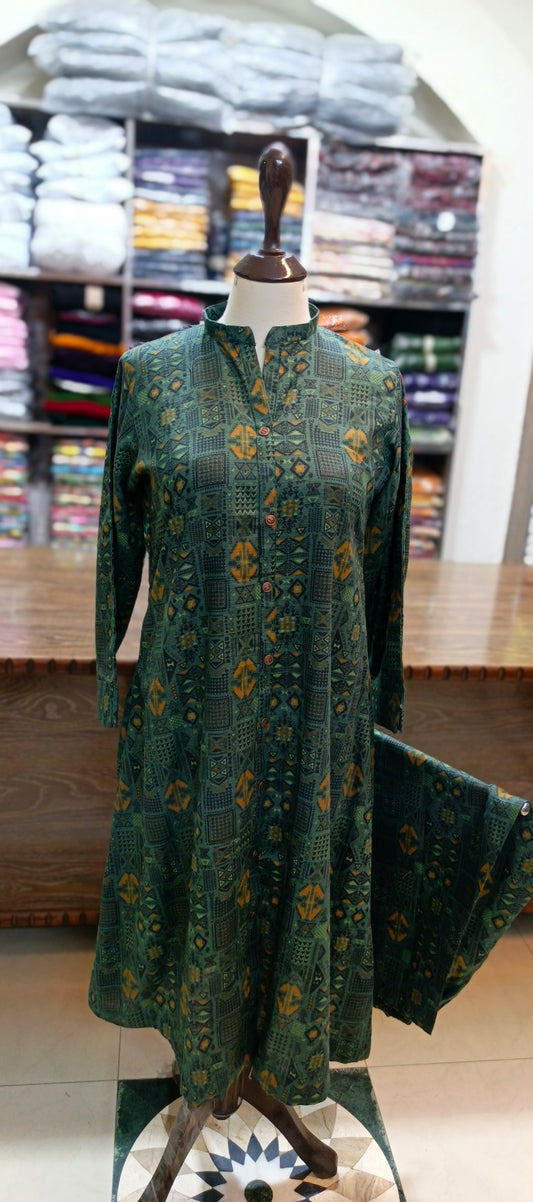 Bin Saeed khaddar stitched A line