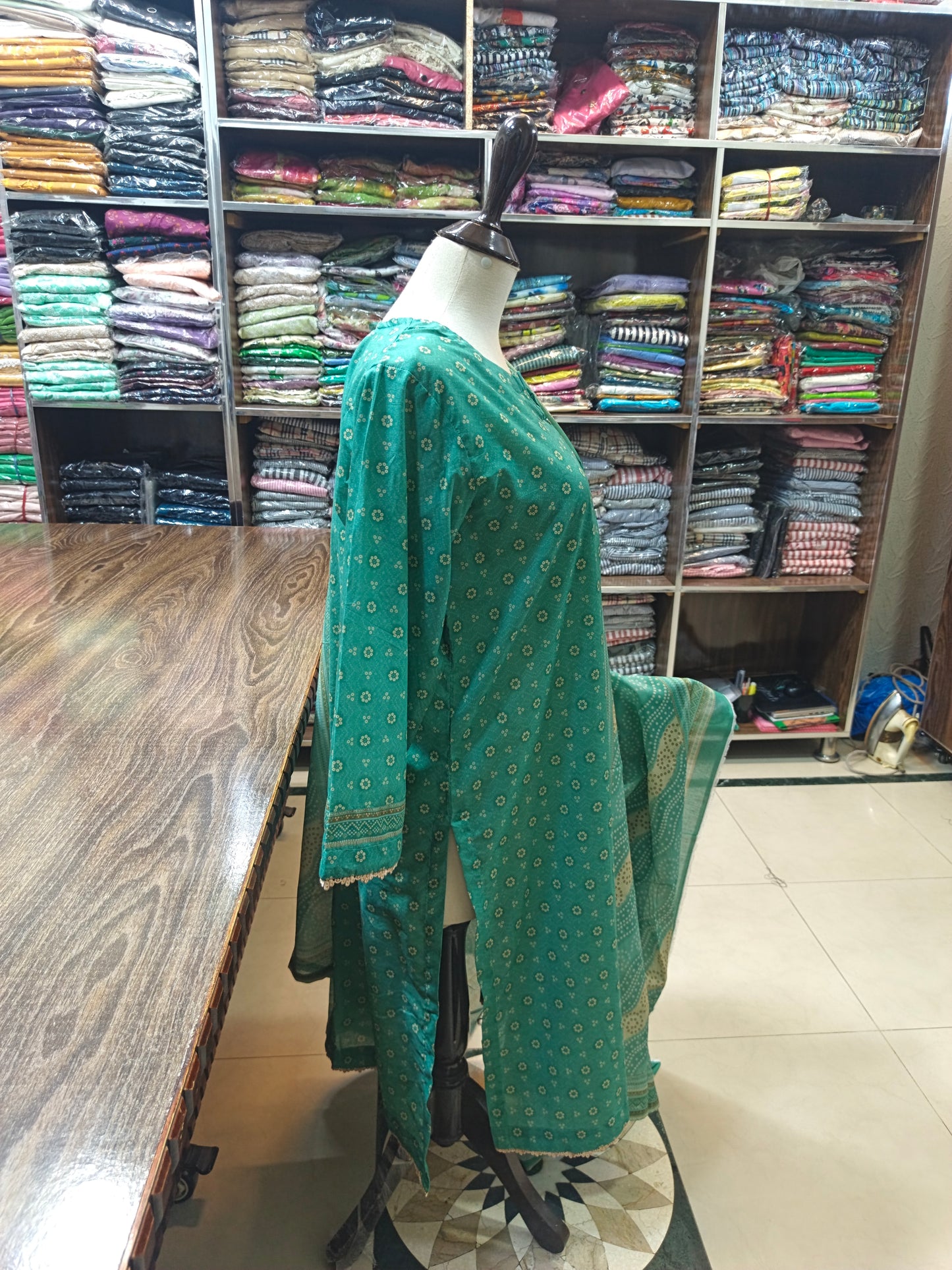Binsaeed premium lawn stiched shalwar kameez 3pc seaskin