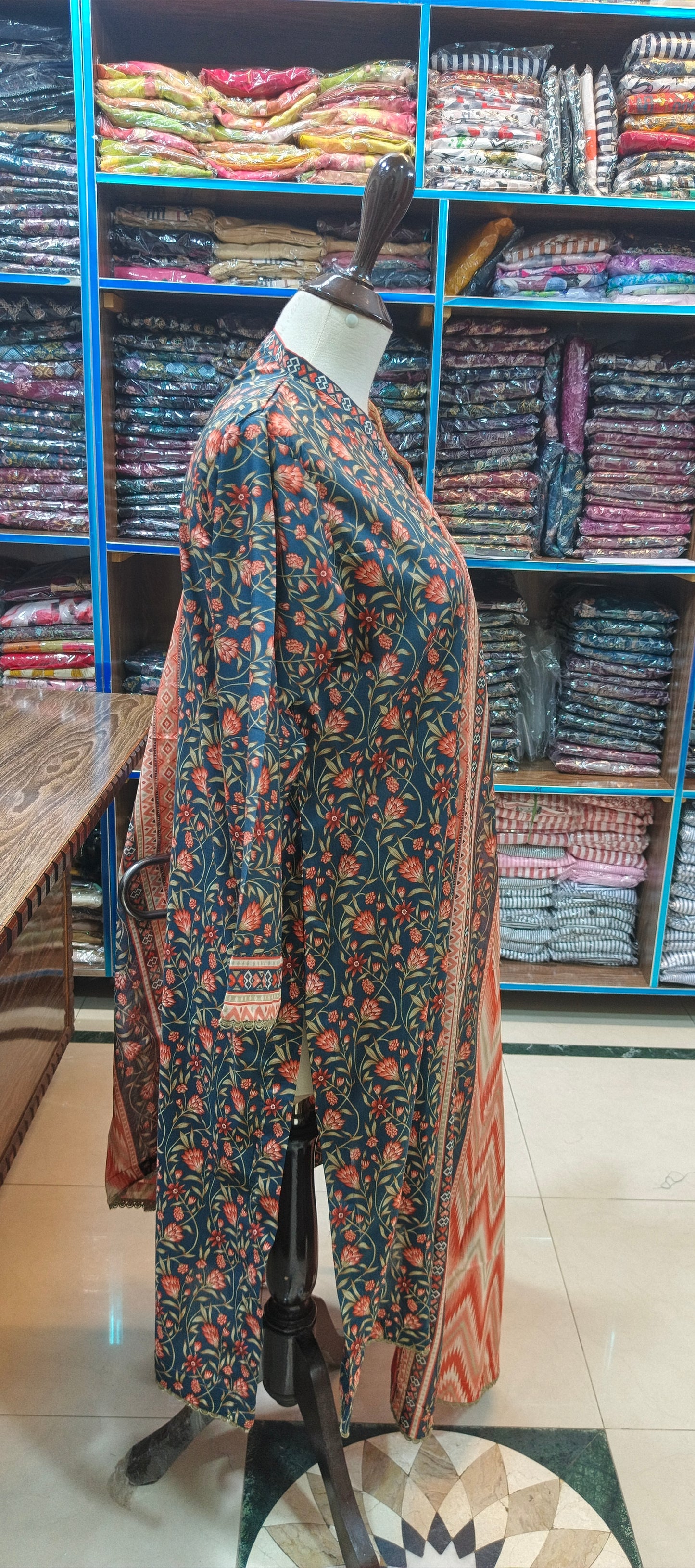 Bin saeed lawn long shirt trouser stiched 3 pc
