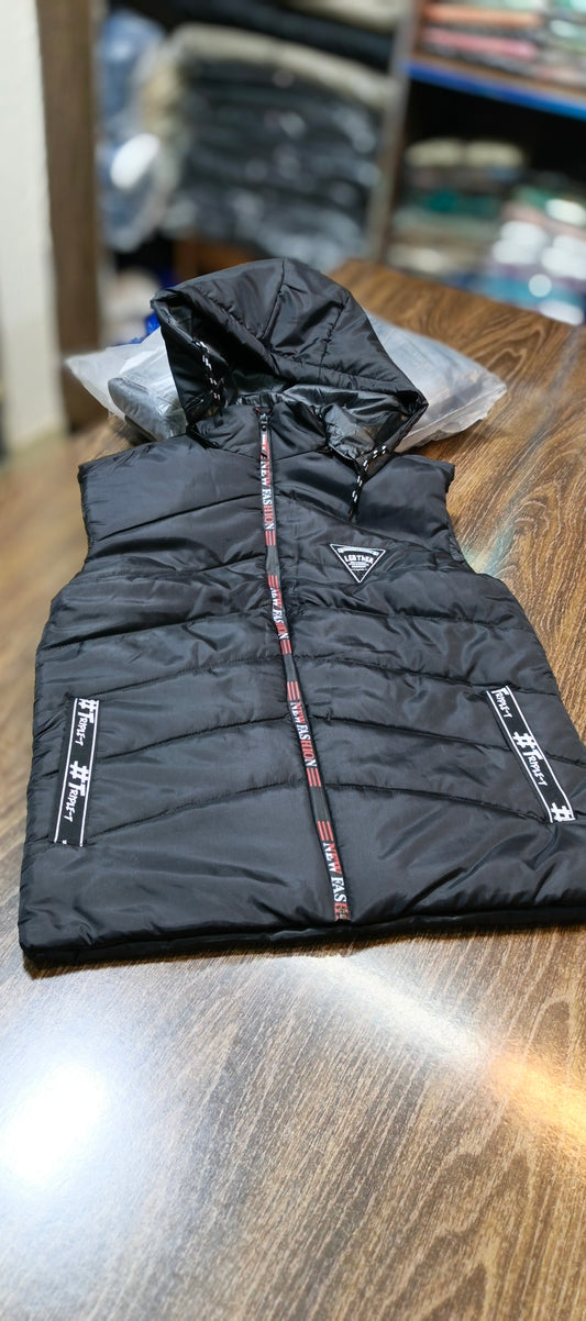 Puffer hoodie sleeveless