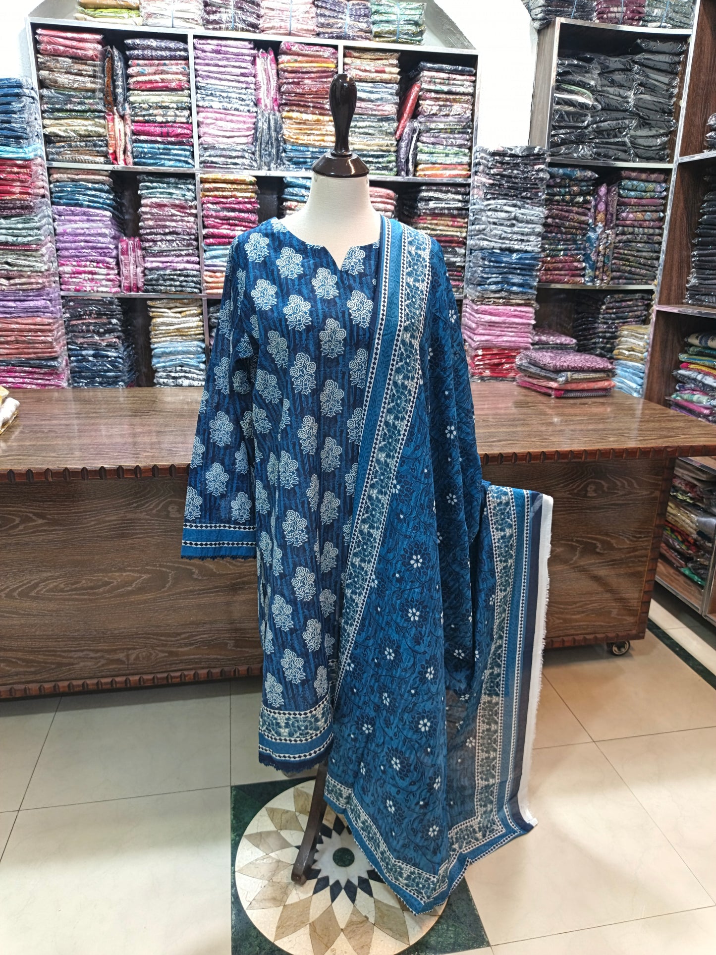 Bin saeed premium lawn stiched shirt trouser 3 pc Nvwt