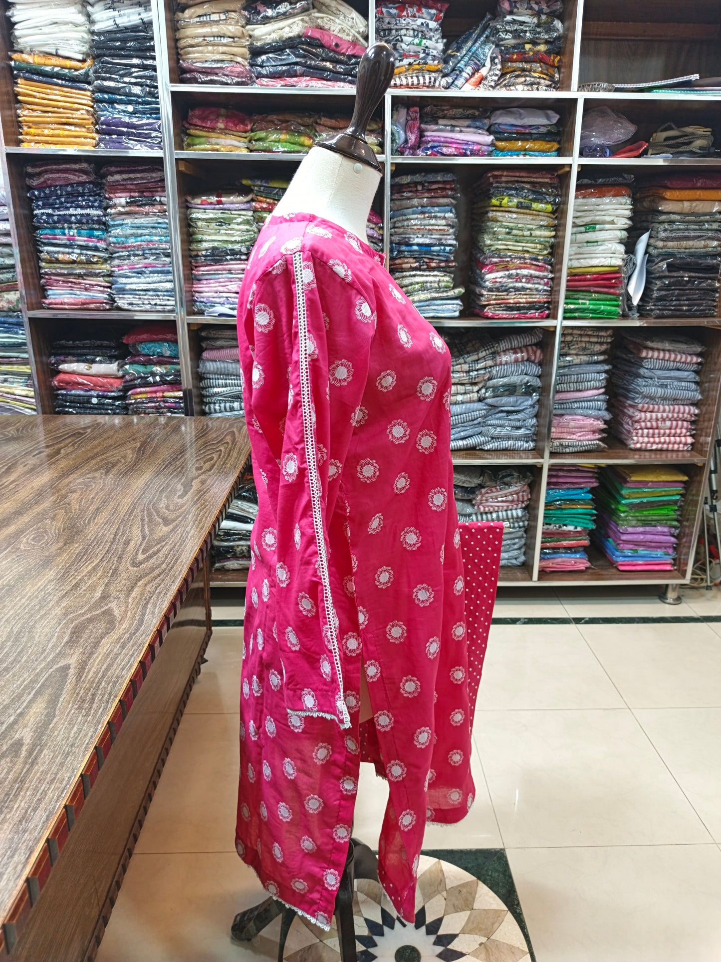 Lawn embroidered stiched shirt trouser 2pc shpnk