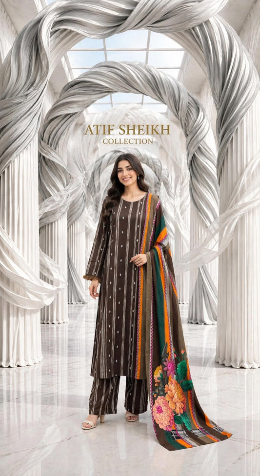 Marina stiched shalwar kameez 3pc brndts