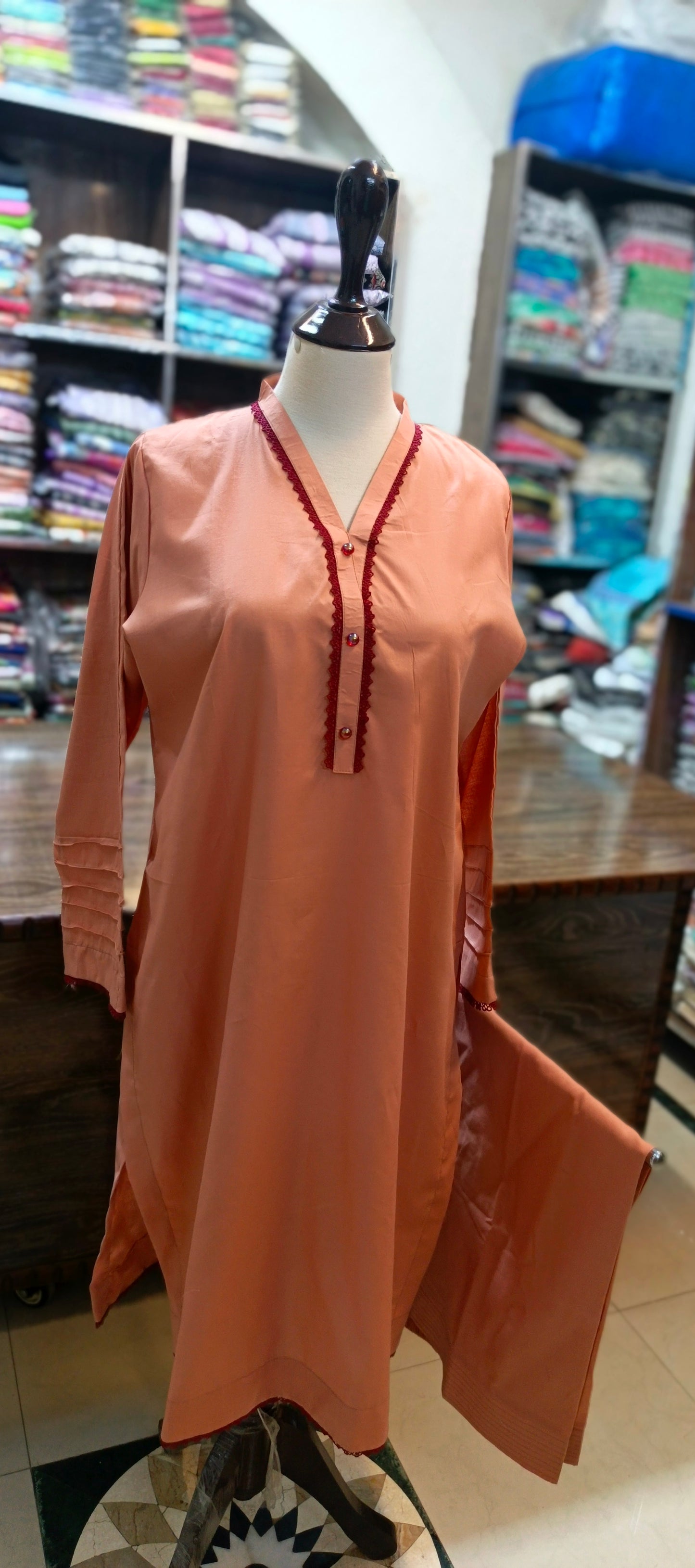 Solid pure cotton shalwar kameez