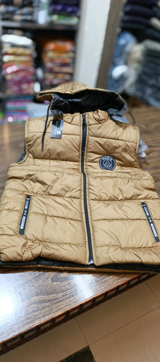 Puffer hoodie sleeveless