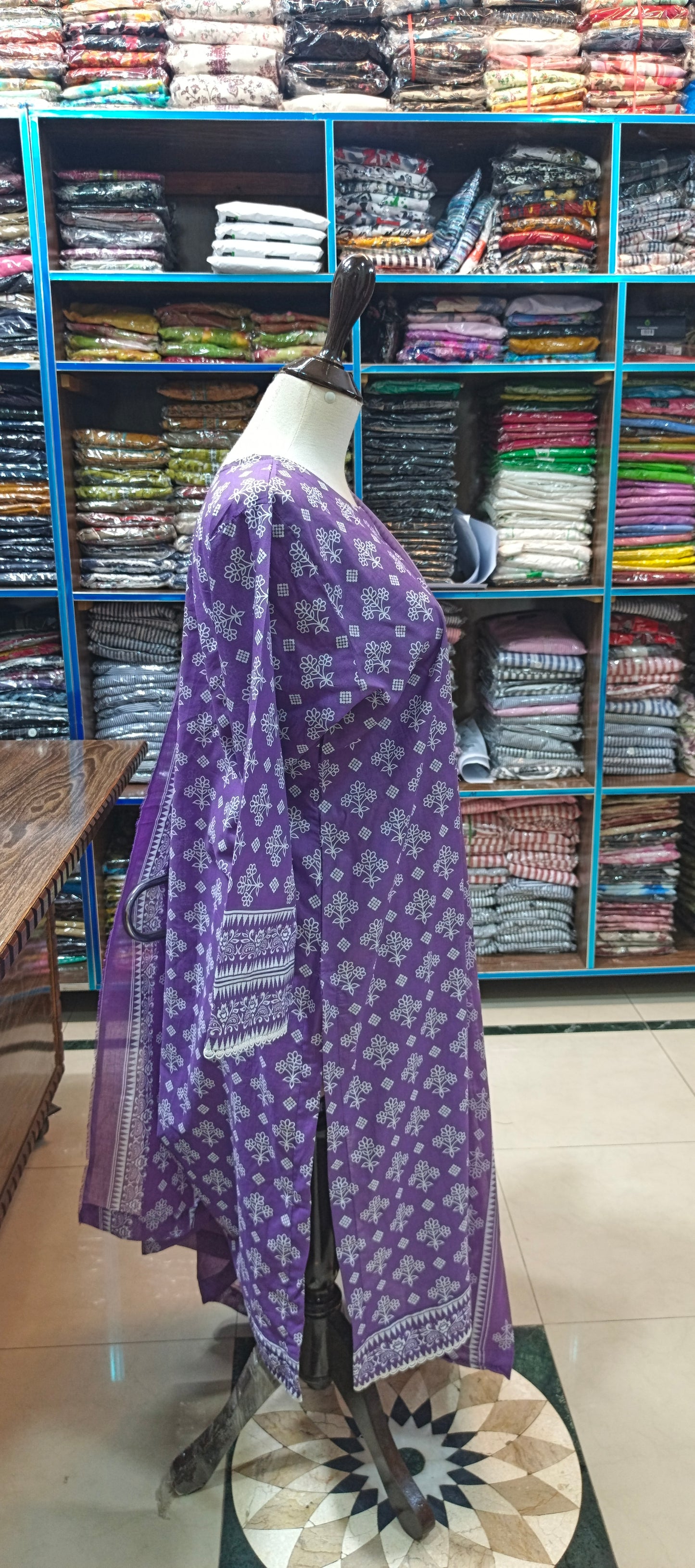 Safina premium lawn stiched long shirt trouser 3pc prpwt