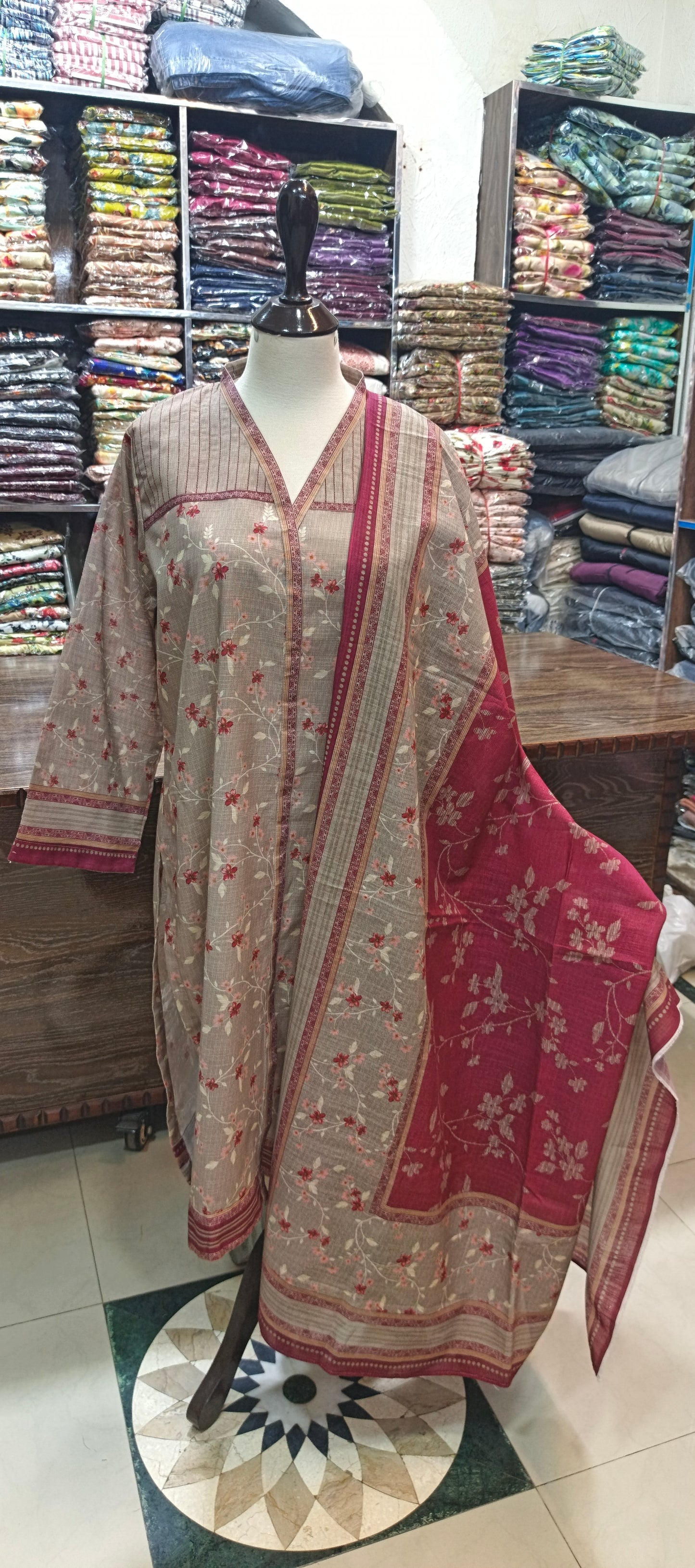 Bin saeed khaddar shalwar kameez 3 pc
