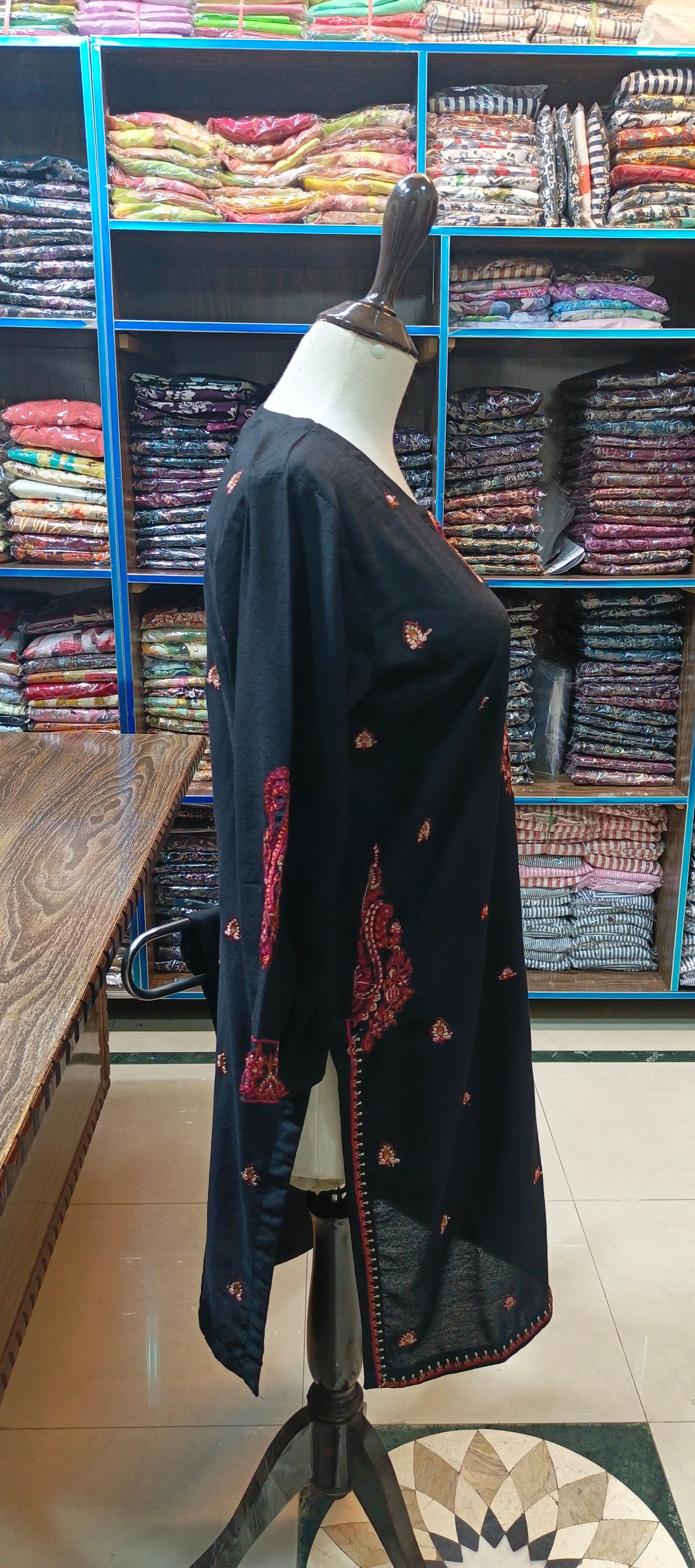 Mid summer karandi embroidered stiched 2 pc blkD