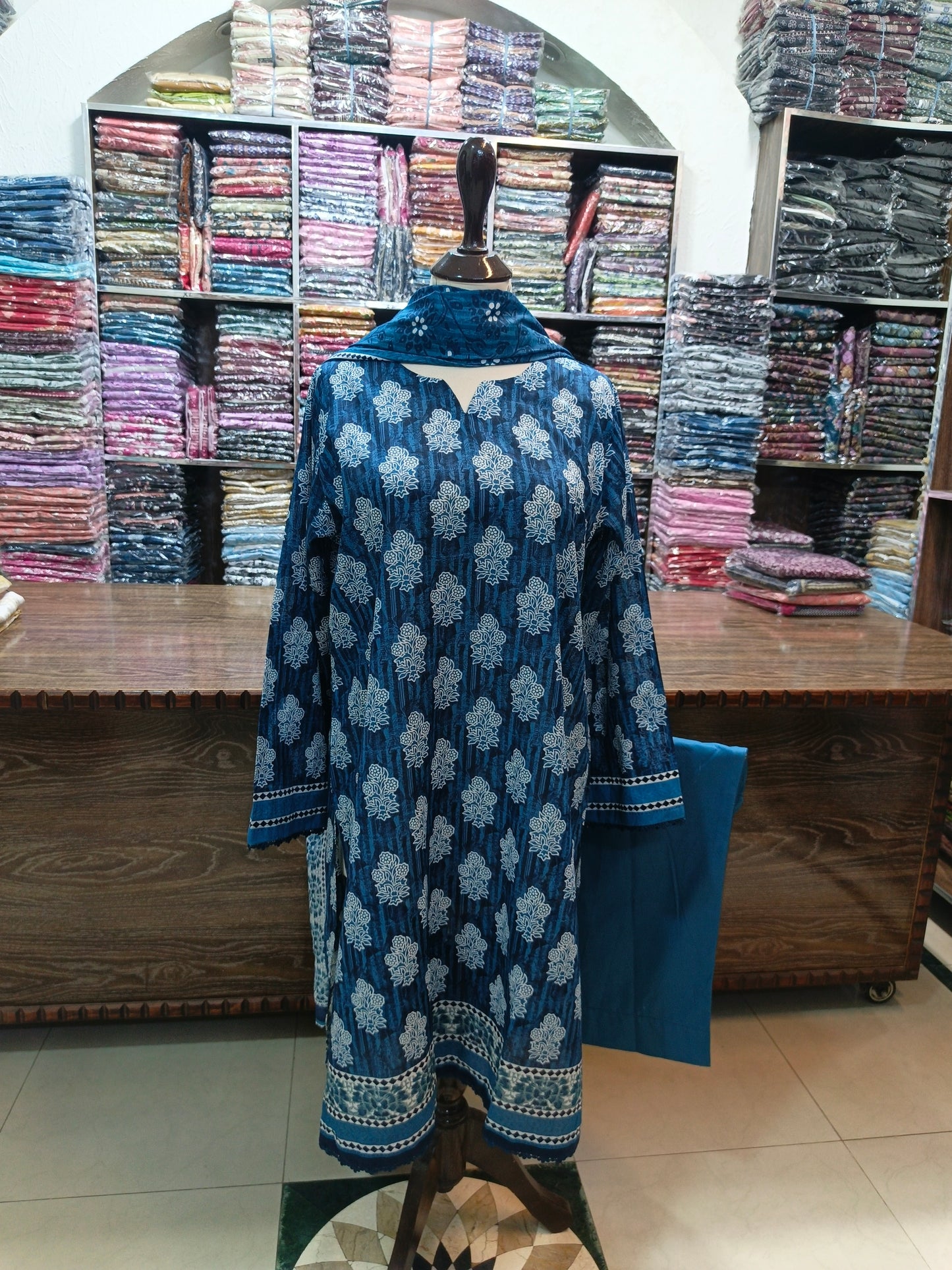 Bin saeed premium lawn stiched shirt trouser 3 pc Nvwt