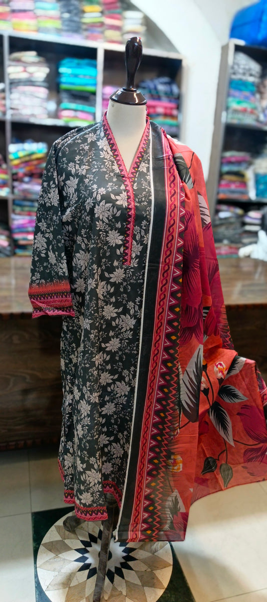 Bin saeed co ord set 3 pc