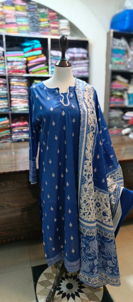 Safina premium lawn farshi shalwar 3 pc