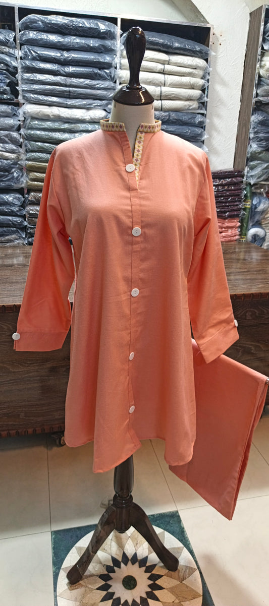 Bin saeed khaddar short co ord set