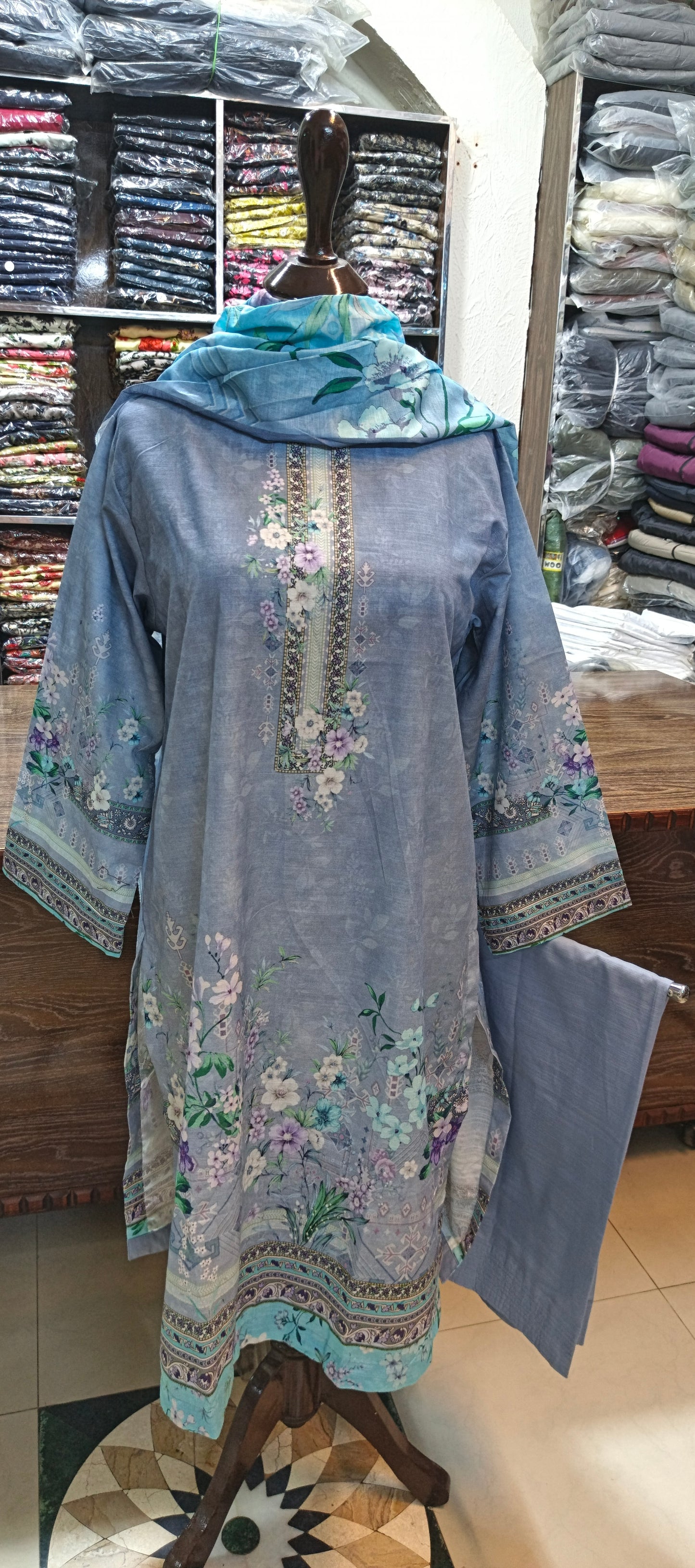 Bin saeed khaddar shalwar kameez 3 pc