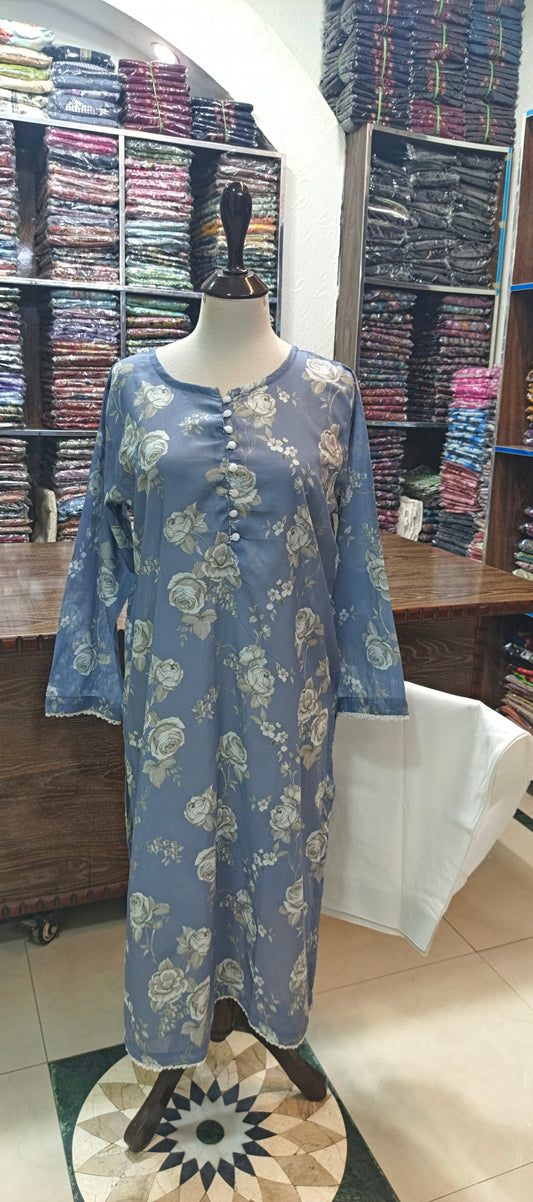 Bin saeed premium lawn stiched shalwar kameez 2 pc grywt