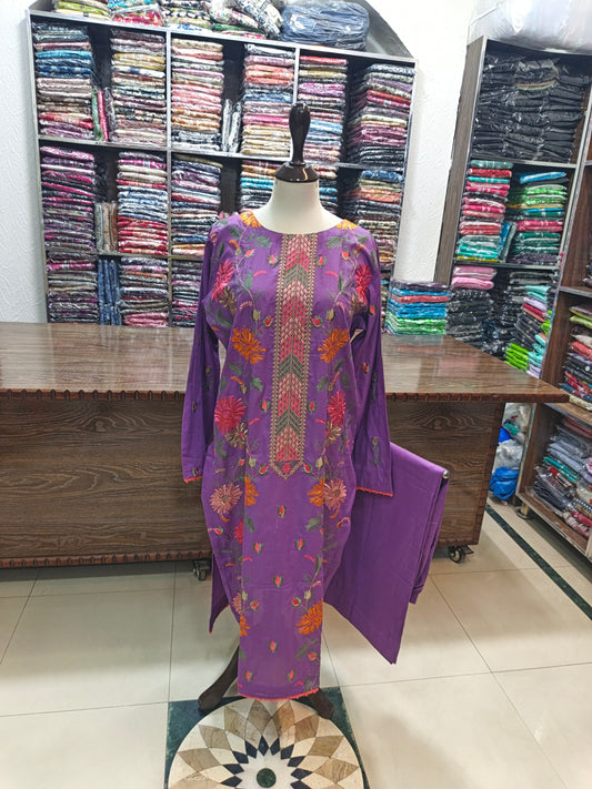 Breeze embroidered lawn stiched long shirt trouser 2 pc bjprp