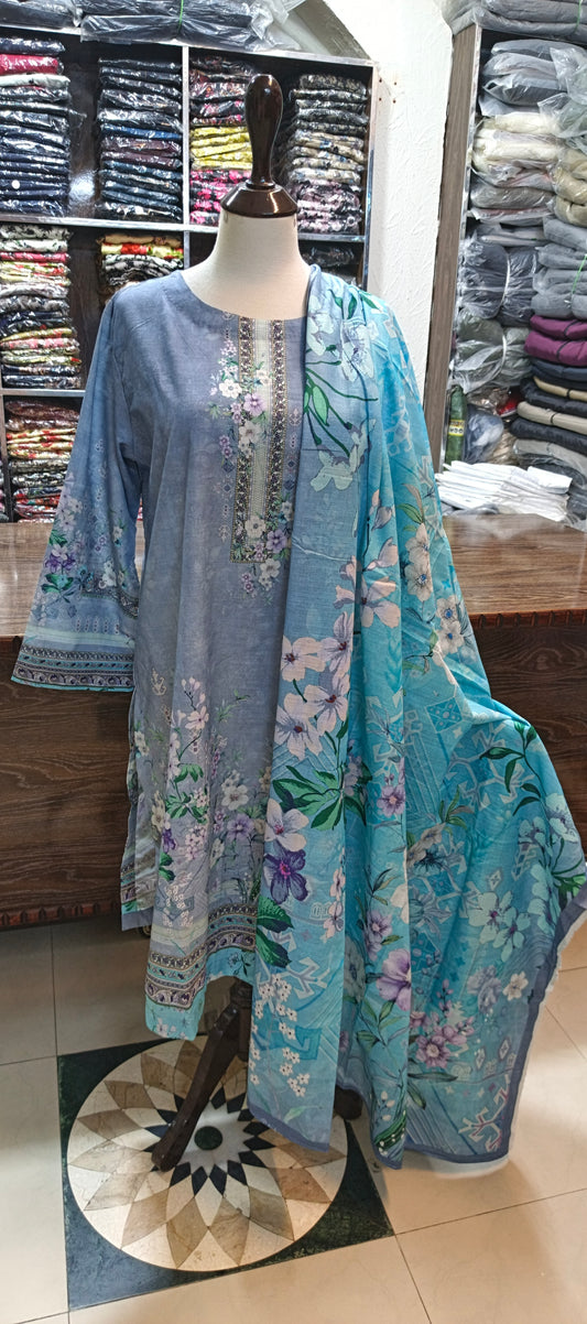 Bin saeed khaddar shalwar kameez 3 pc