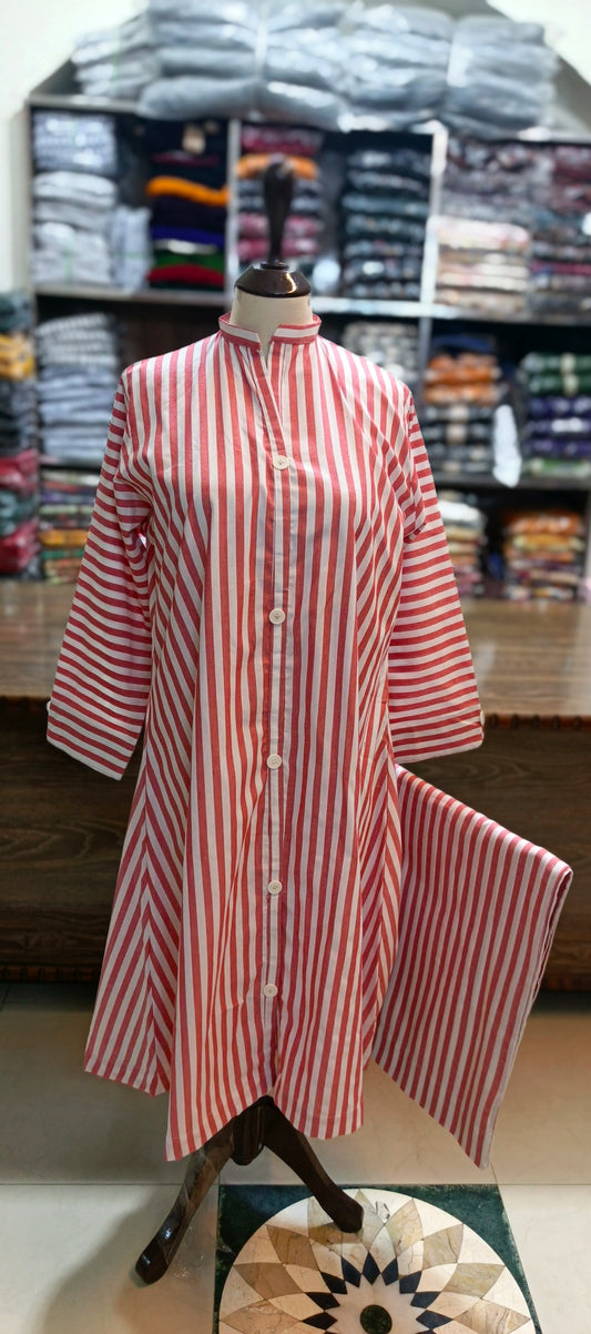Denim A line stiched 2 pc