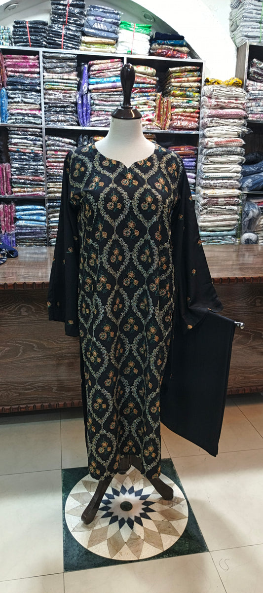 Karandi mid summer embroidered stiched 2 pc