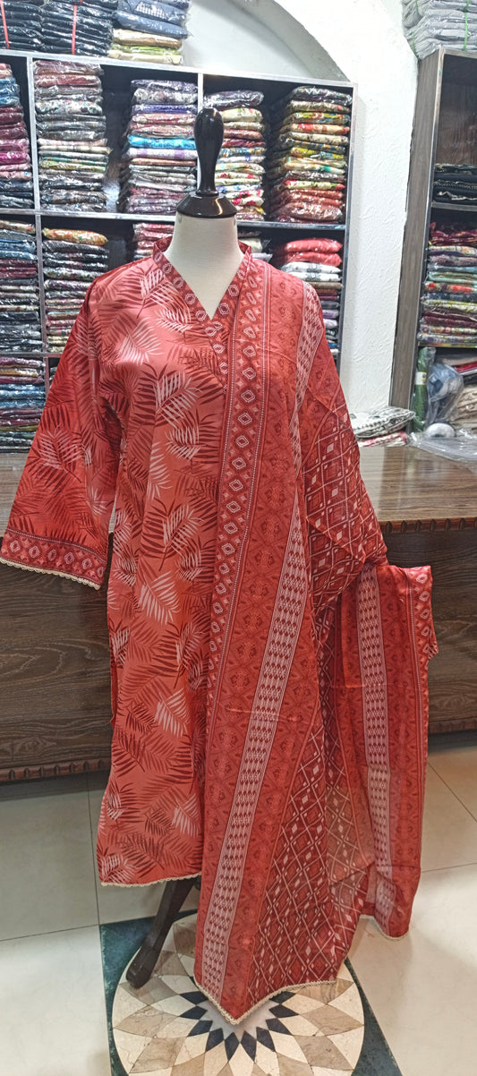 Bin saeed long shirt trouser stiched 3 pc