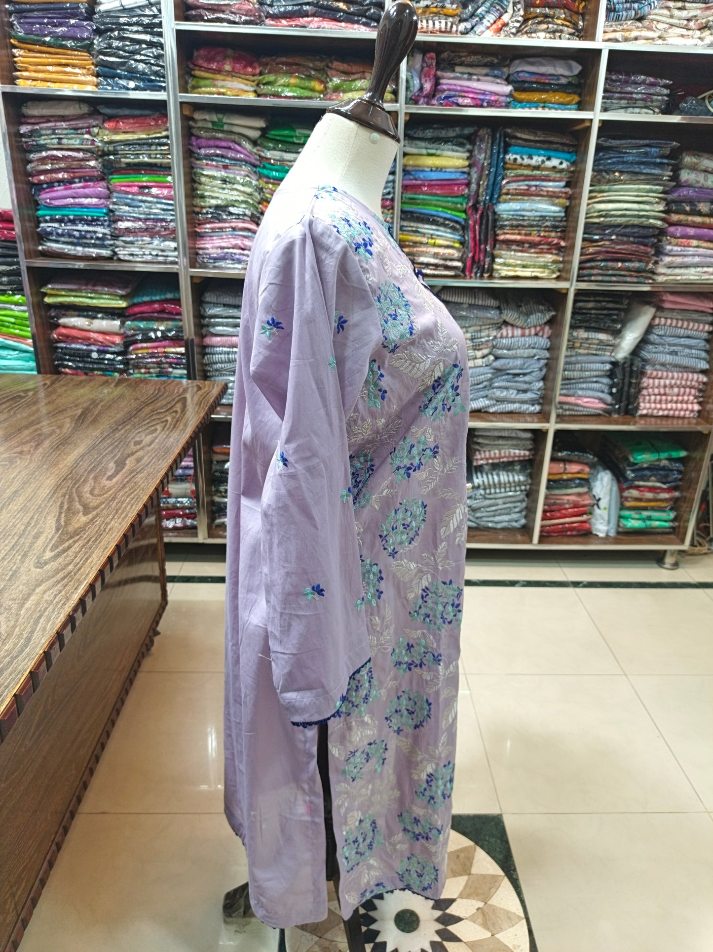 Breeze embroidered lawn stiched long shirt trouser 2 pc llcm