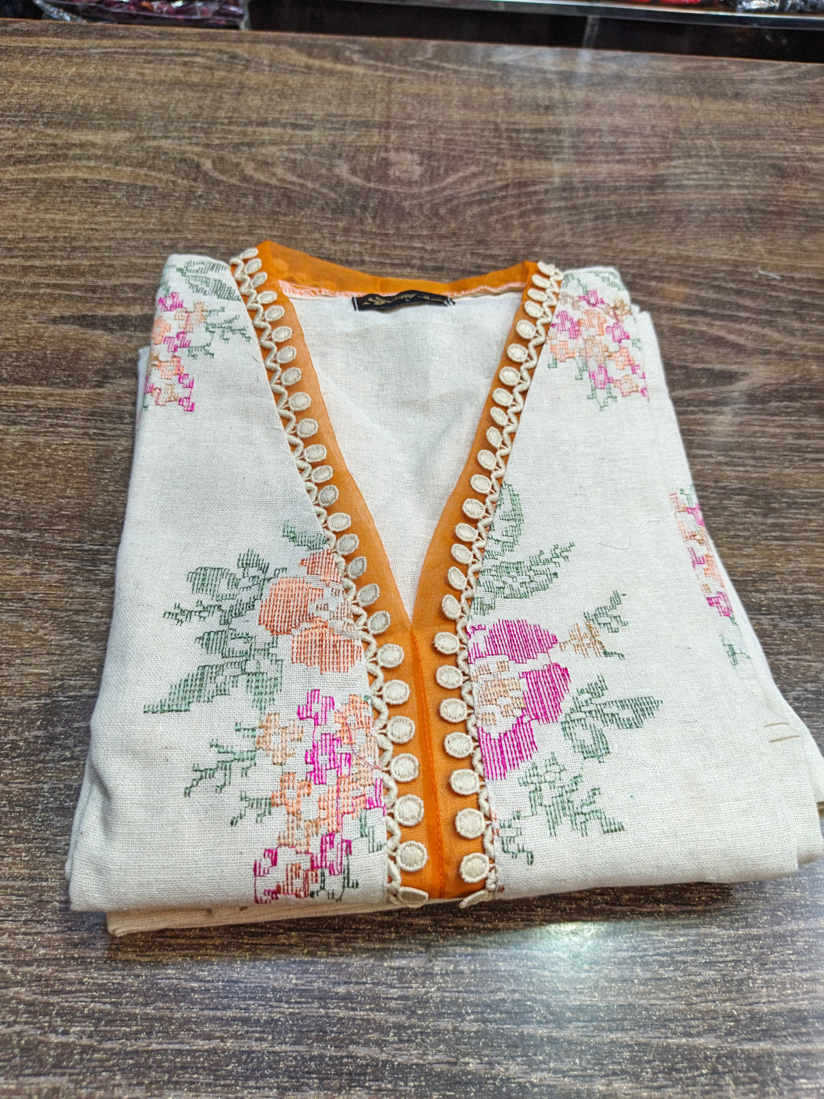 Khaddar stiched shirt trouser 3pc pchpink