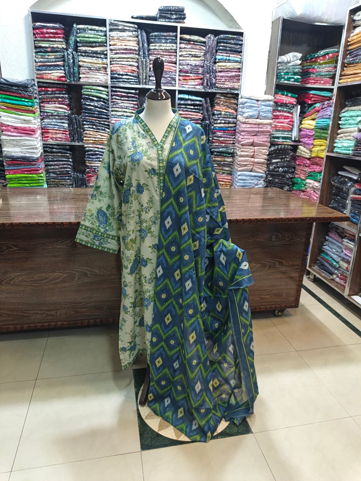 Binsaeed premium lawn stiched shirt trouser 3 pc psta
