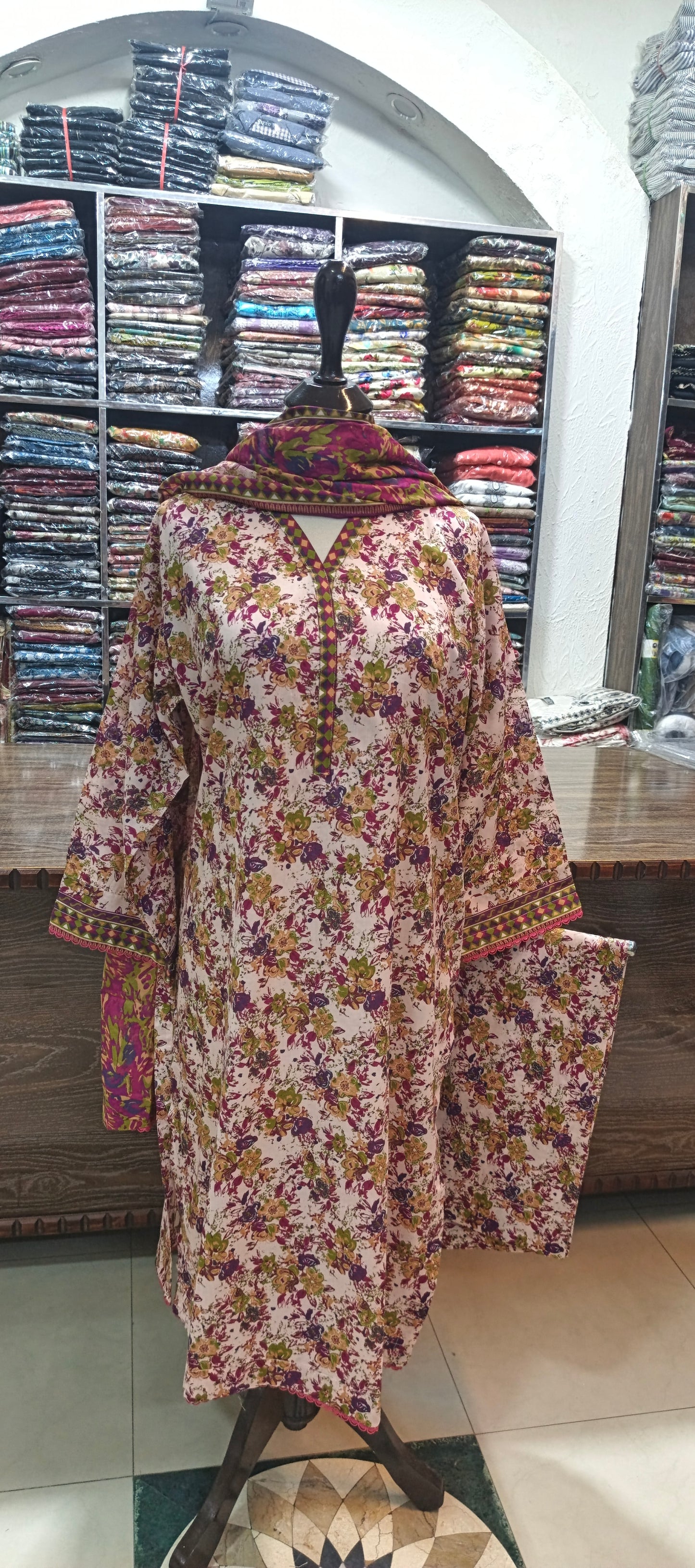 Bin saeed long shirt trouser stiched 3 pc