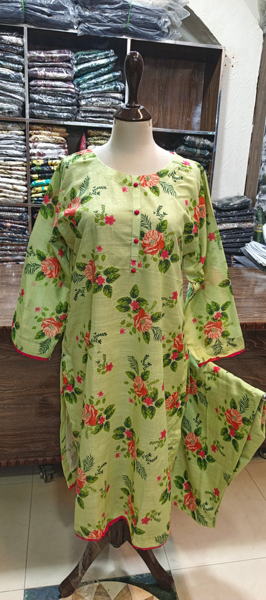 Khaddar stiched shalwar kameez 2 pc