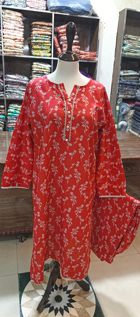 Khaddar shalwar kameez stiched 2 pc