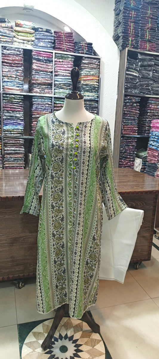 Bin saeed premium lawn stiched shalwar kameez 2 pc Gwt