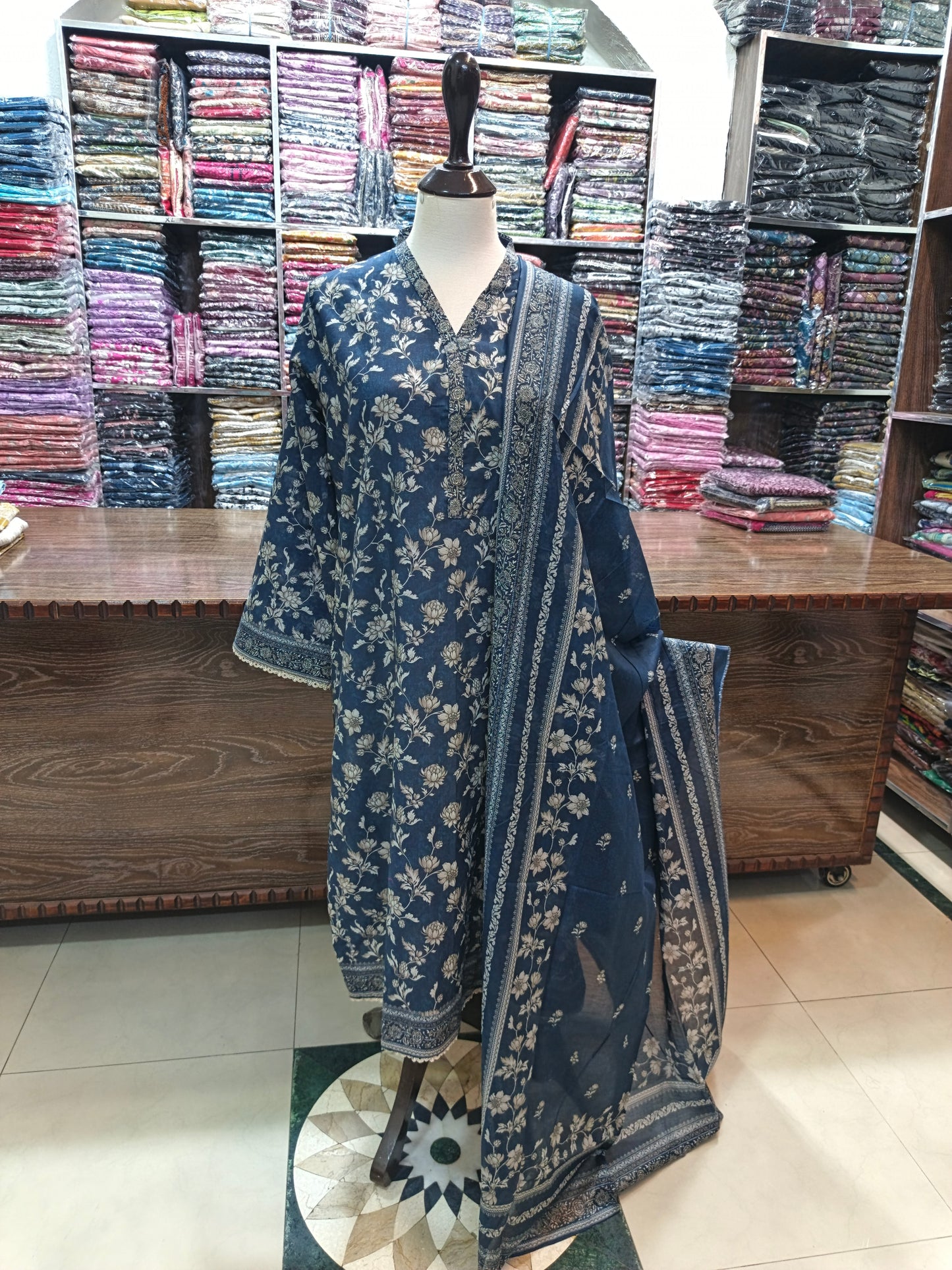 Binsaeed premium lawn stiched shalwar kameez 3pc