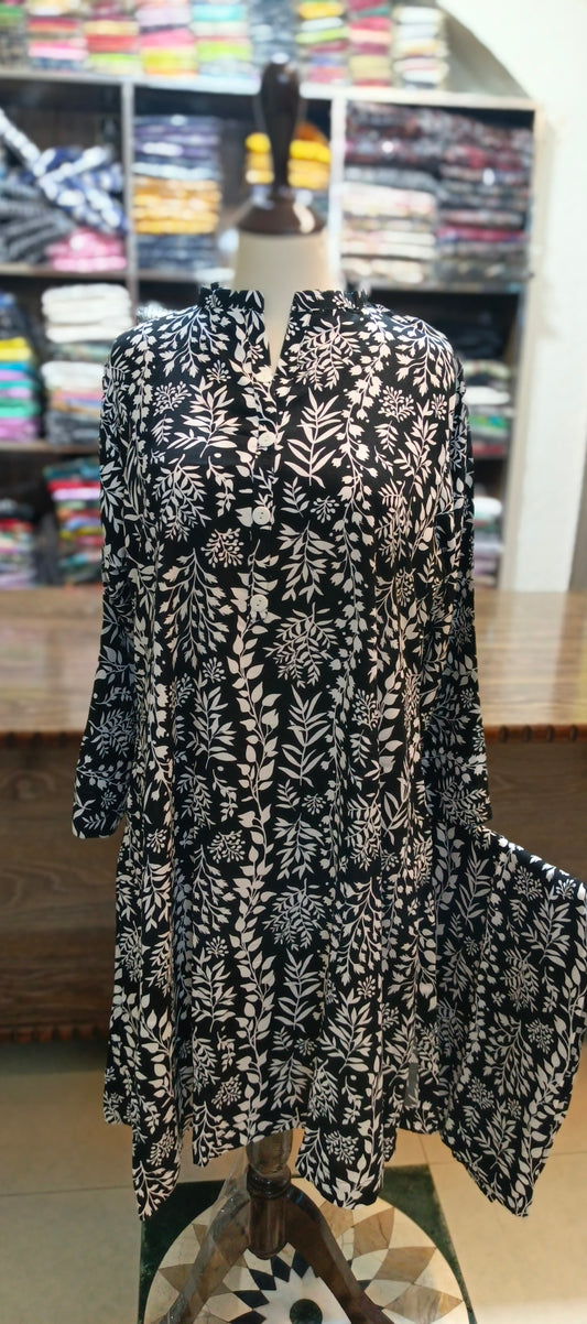 Linen frock set 2 pc