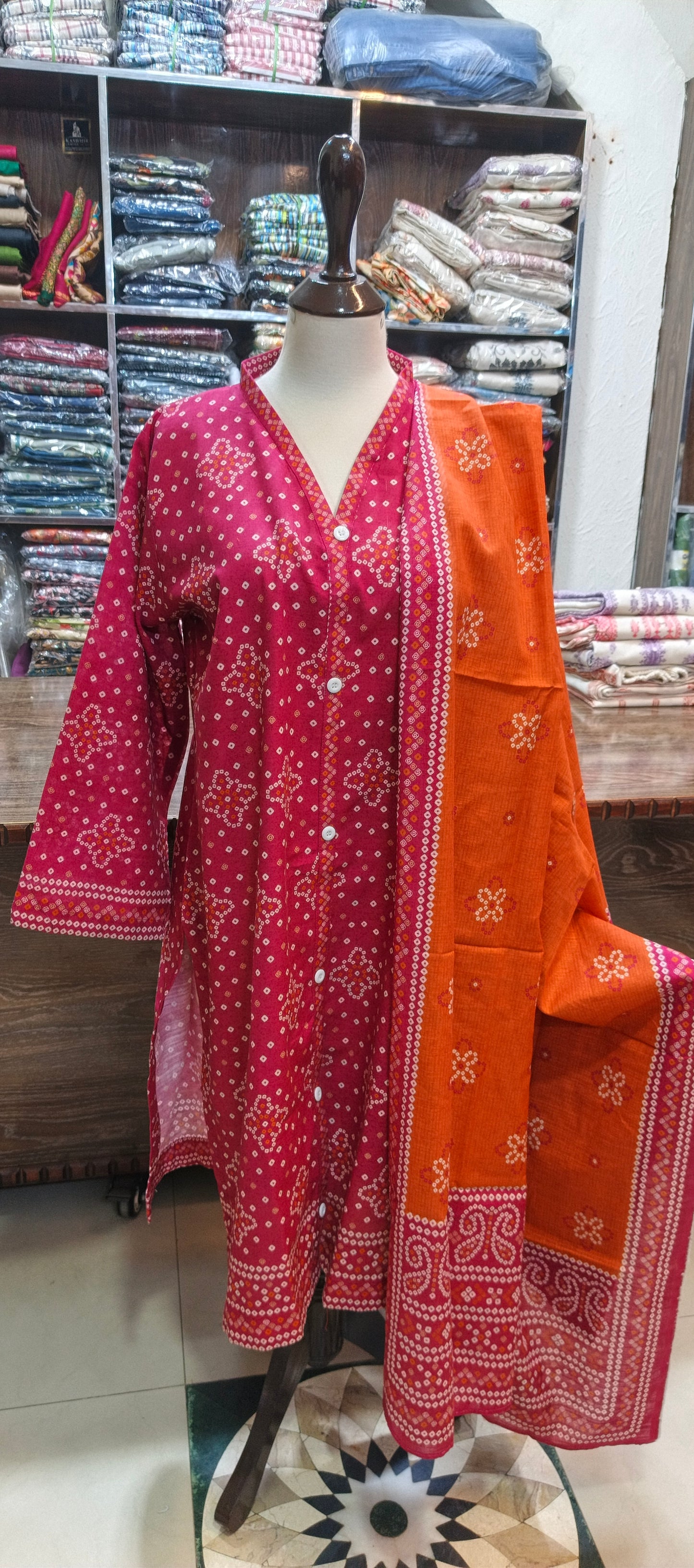 Bin saeed khaddar stiched co ord set 3 pc