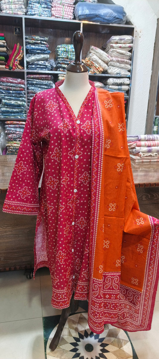 Bin saeed khaddar stiched co ord set 3 pc