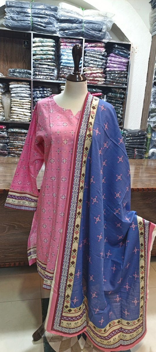 Bin saeed khaddar stiched 3 pc