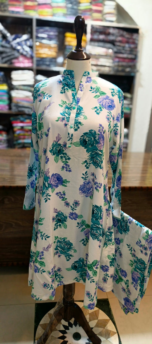 Linen frock set 2 pc