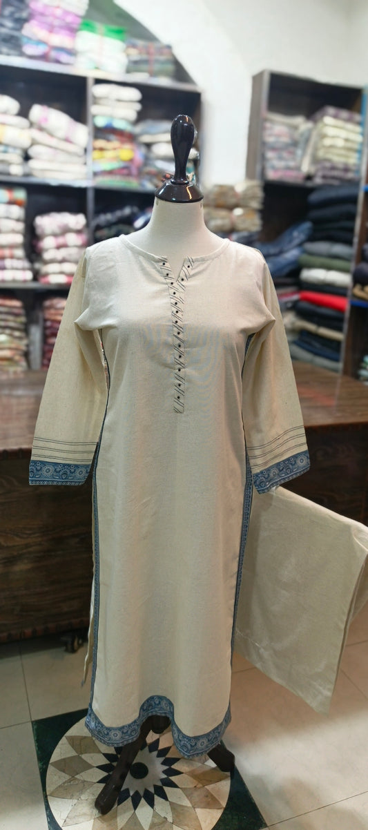 Karandi khaddar stiched 2 pc lb