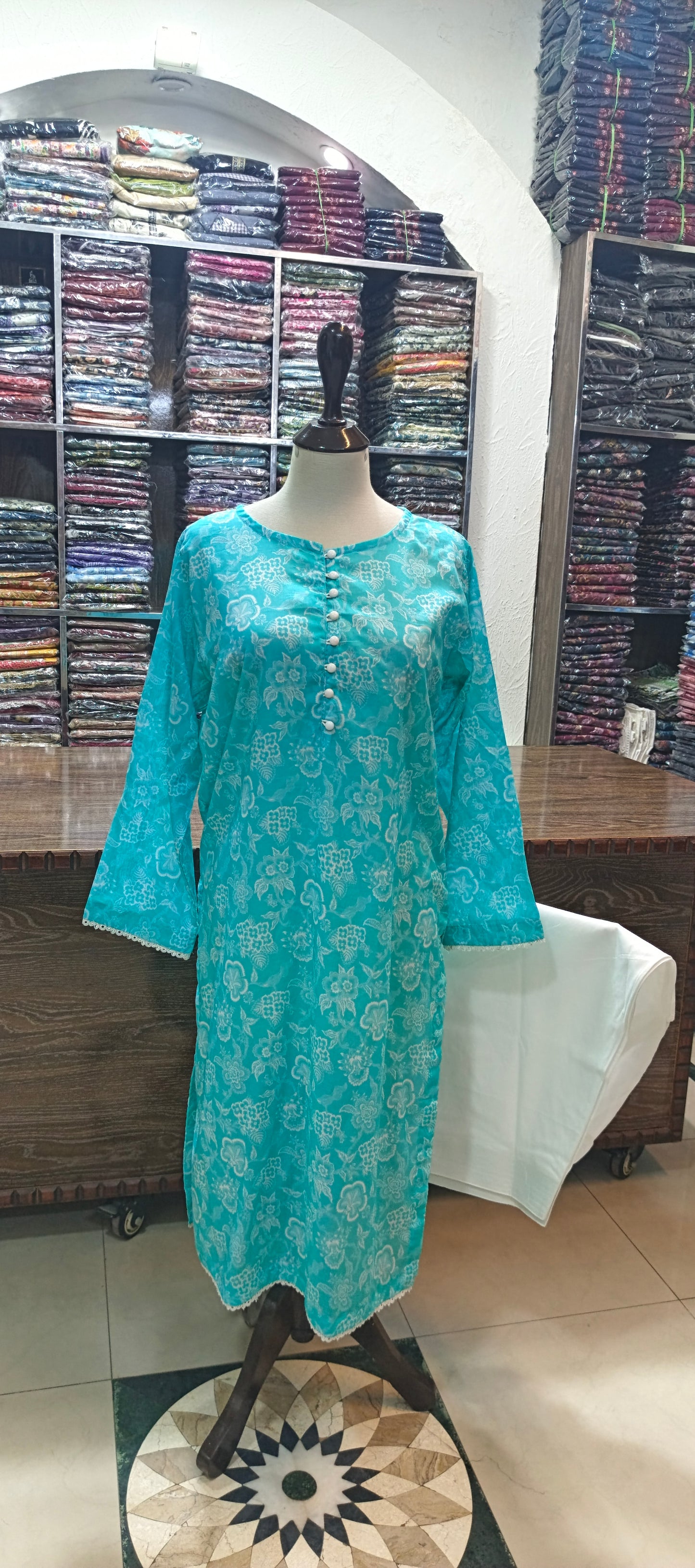 Bin saeed lawn stiched shalwar kameez