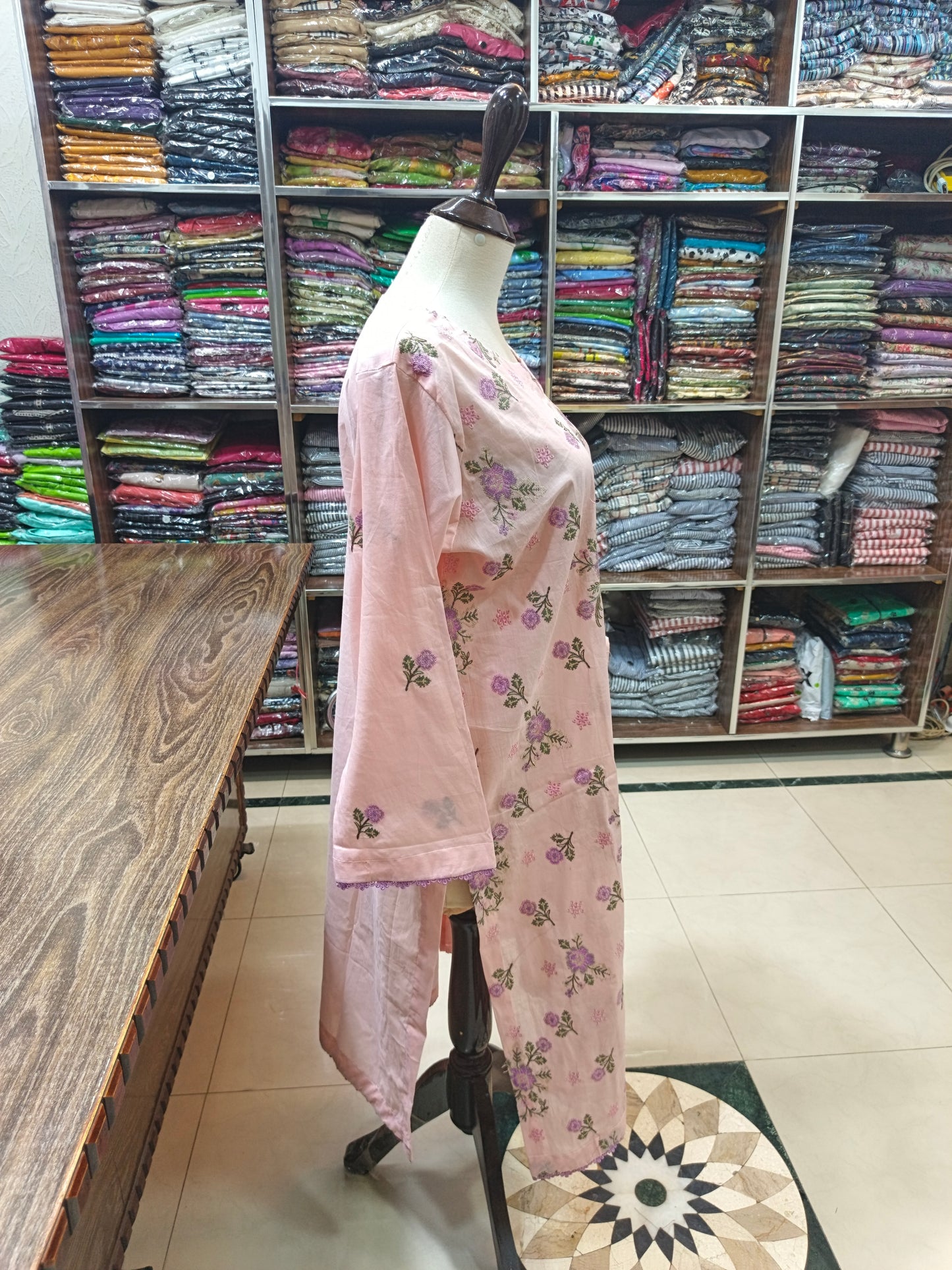 Breeze embroidered lawn stiched long shirt trouser 2pc cspch