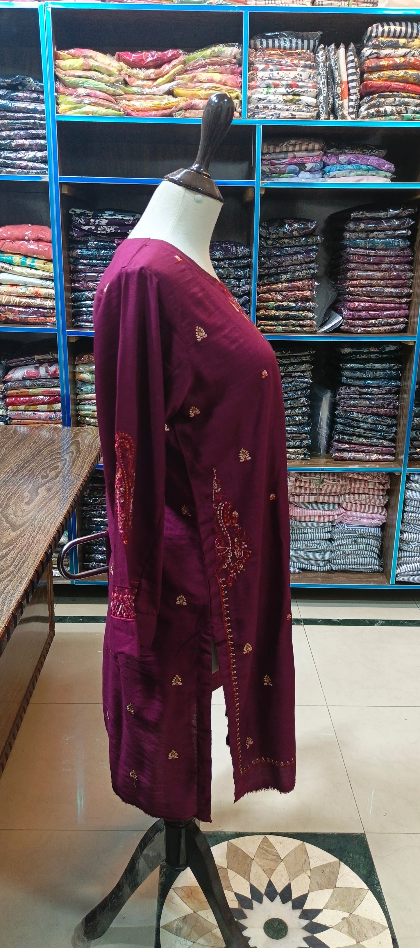 Mid summer  karandi embroidered stiched 2 pc mrnD