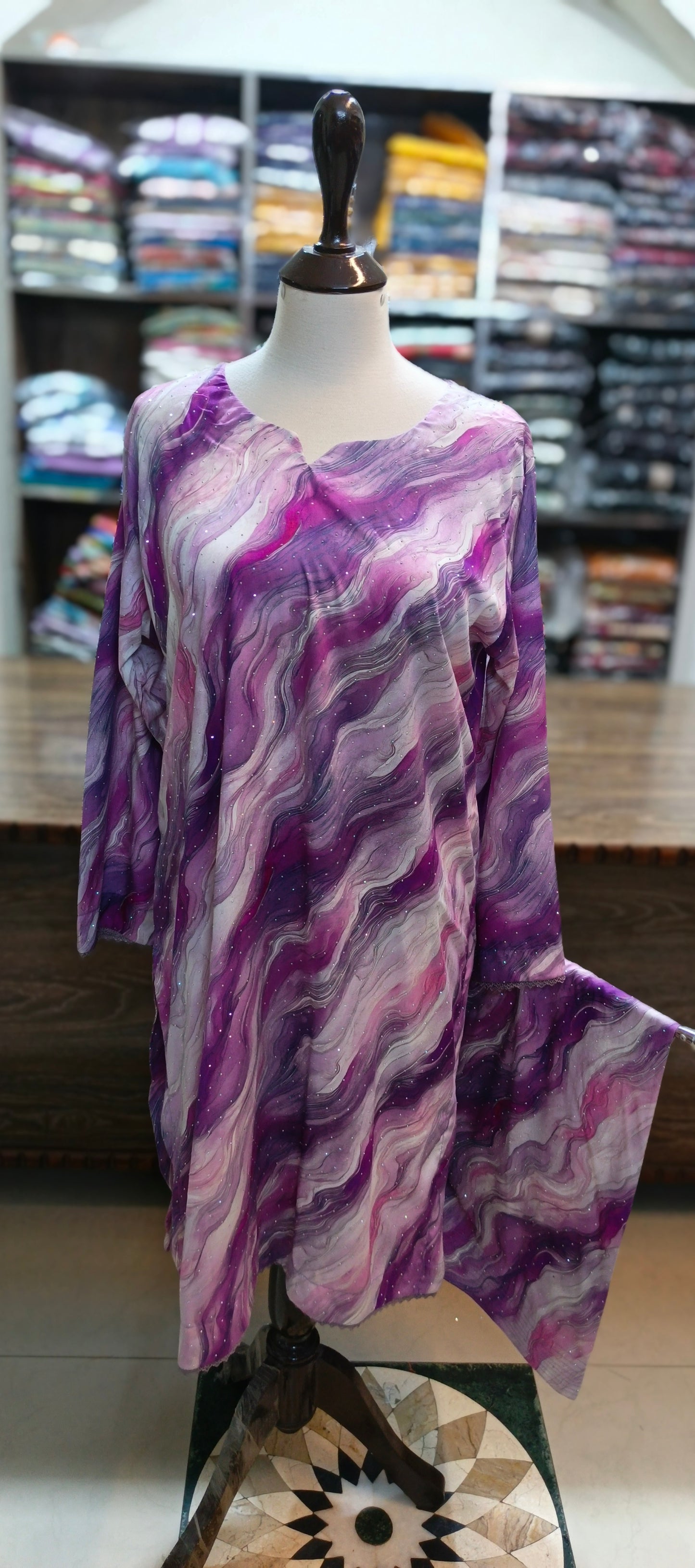 Mukesh linen shalwar kameez